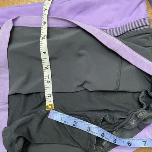 Lululemon Run Energy Skirt Skort Grey Purple Women Size 4 - Picture 7 of 9